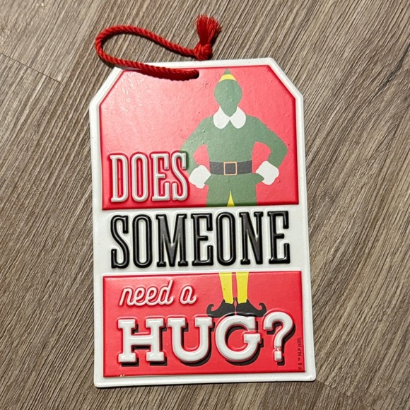 Festive Holiday Tin Signs with Elf Design - Picture 4 of 4